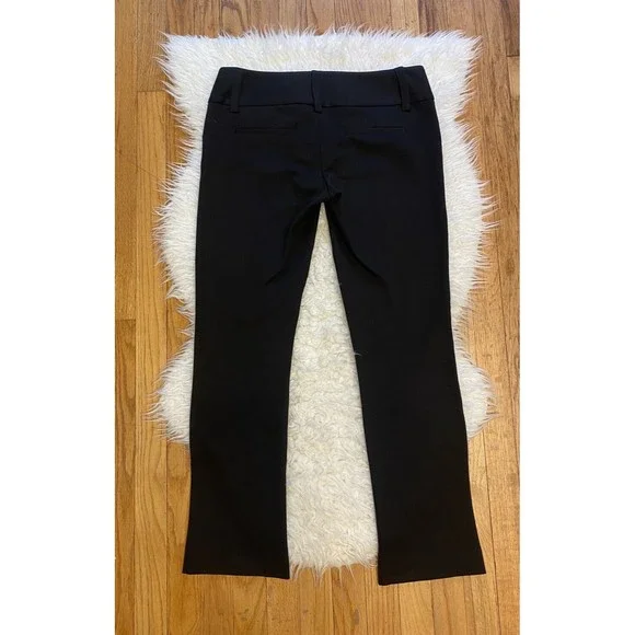 $264 ALICE + OLIVIA Stacey Bendet Size 8 Andrew Skinny Ponte Trouser Pant Black